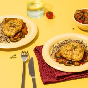 Poulet rôti et ratatouille